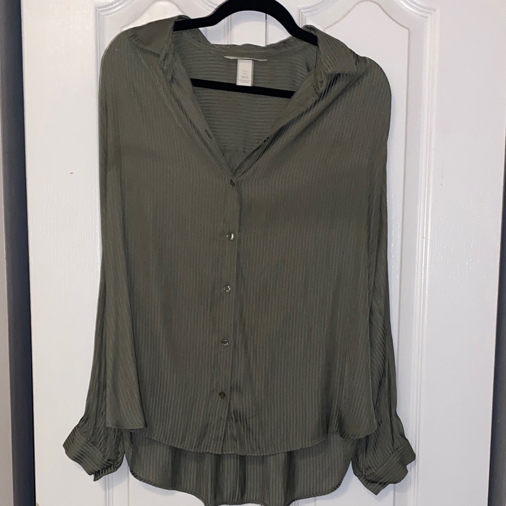 H&M Khaki Button Down Shirt